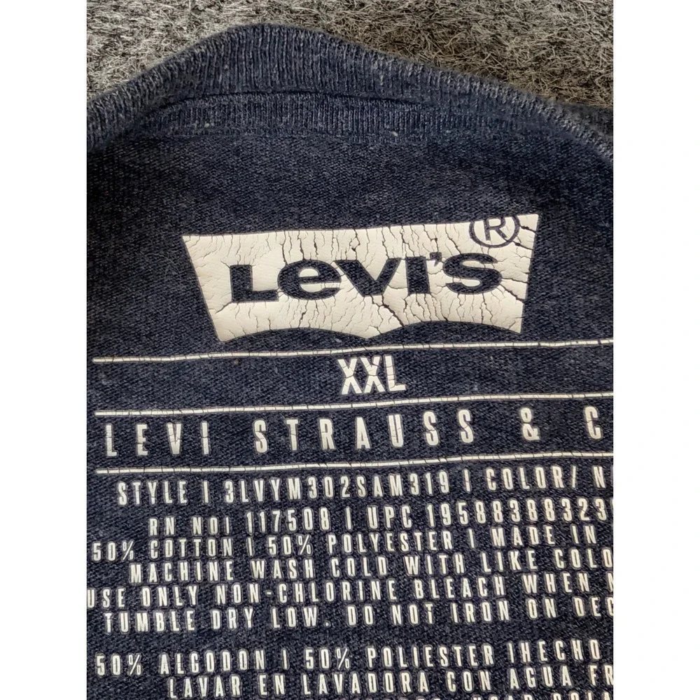 Levi's Graphic T- Shirt Men's XXL Short Sleeve  Mountain Eagle Navy‎ Blue